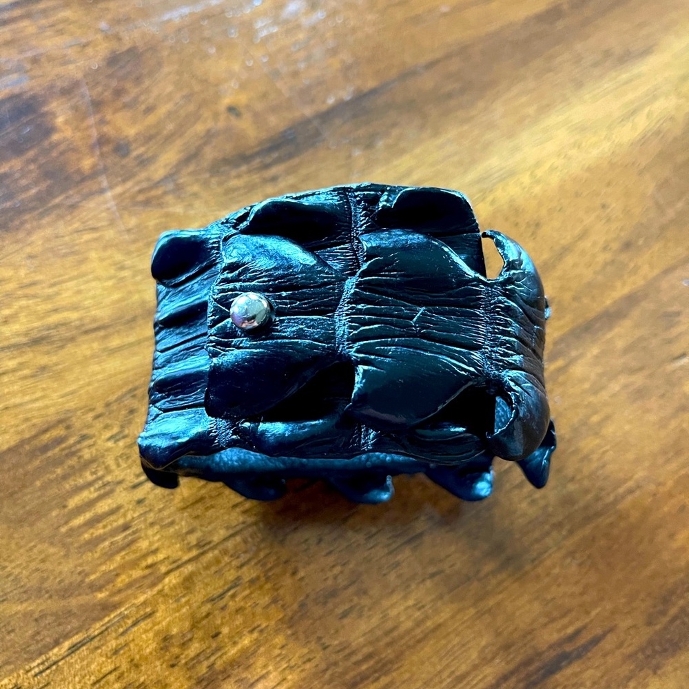 Genuine Crocodile black bracelet